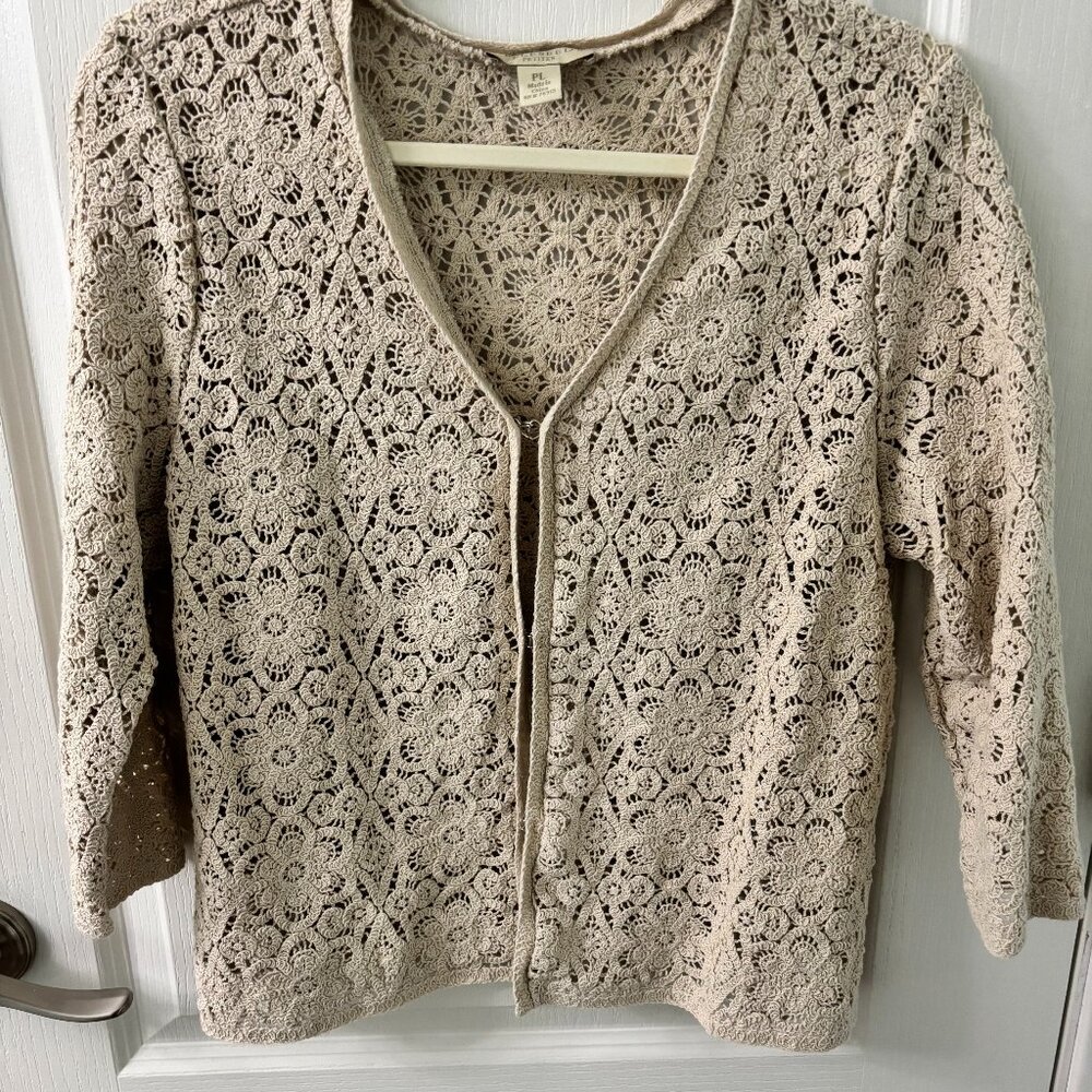 Macrame Lace Cardigan from Appleseed's, PL